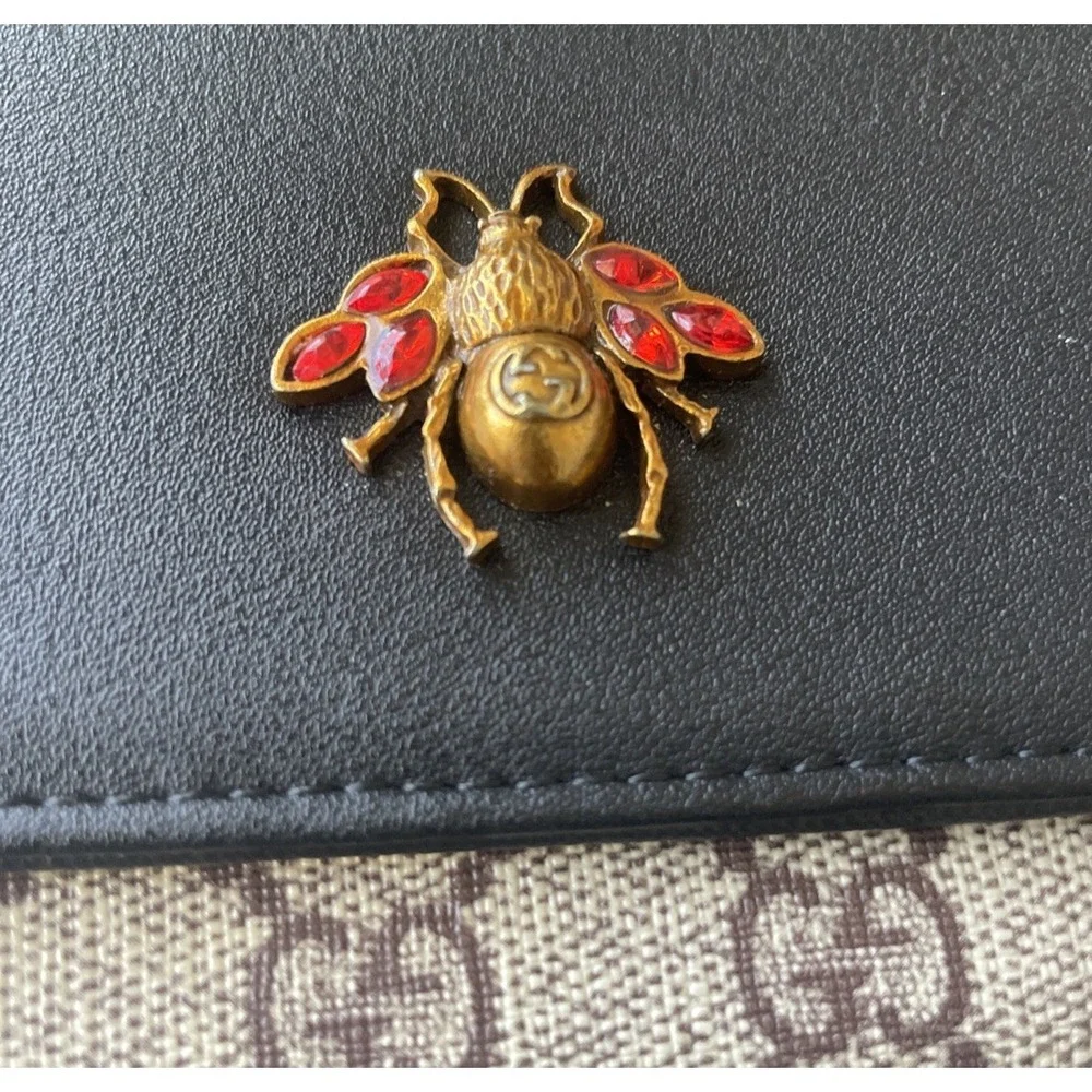 GUCCI‎ Queen Margaret GG Web Long Wallet Bee Compact